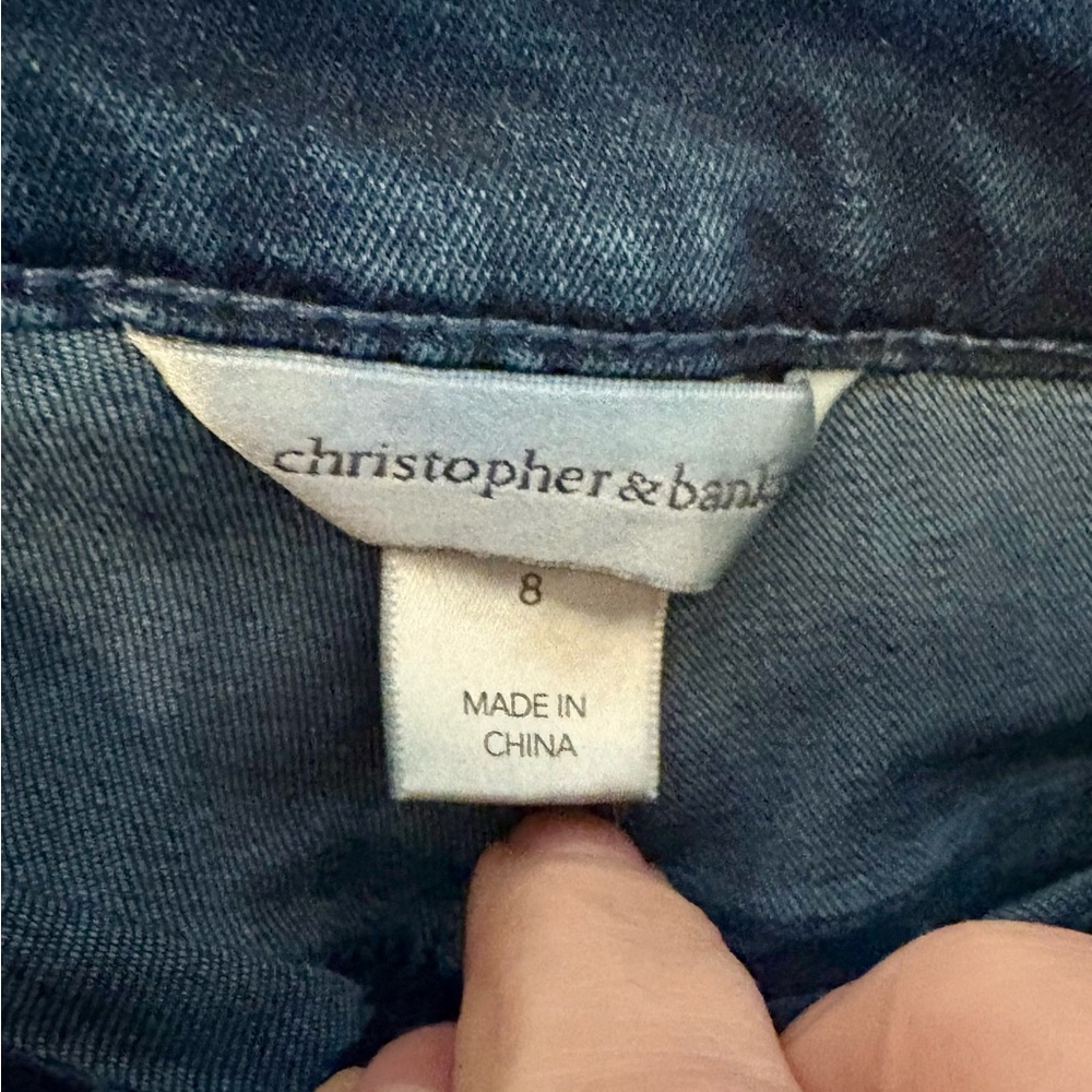 Christopher & Banks Blue Straight Leg Jeans - Picture 5 of 7